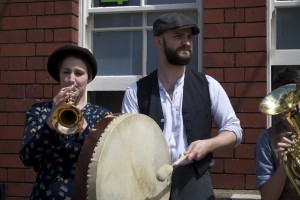 Huw and Tessa on the 'town band'
